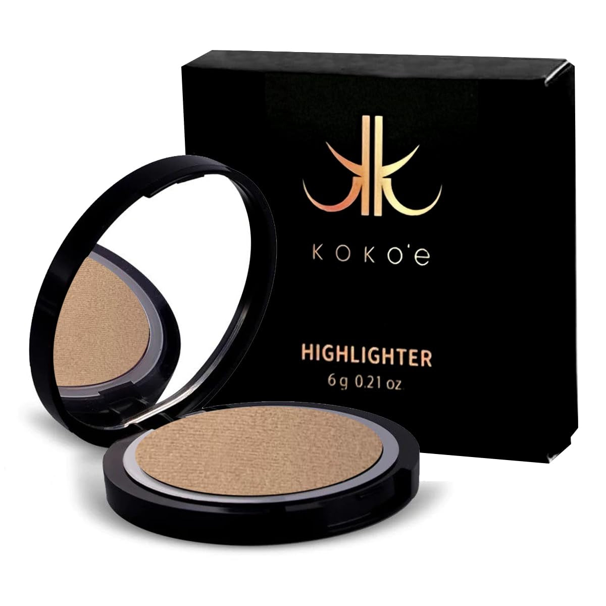 Illuminate Your Beauty with KOKO’E Cosmetics Light Brown Highlighter Makeup Powder - 0.21 Oz for a Radiant Glow