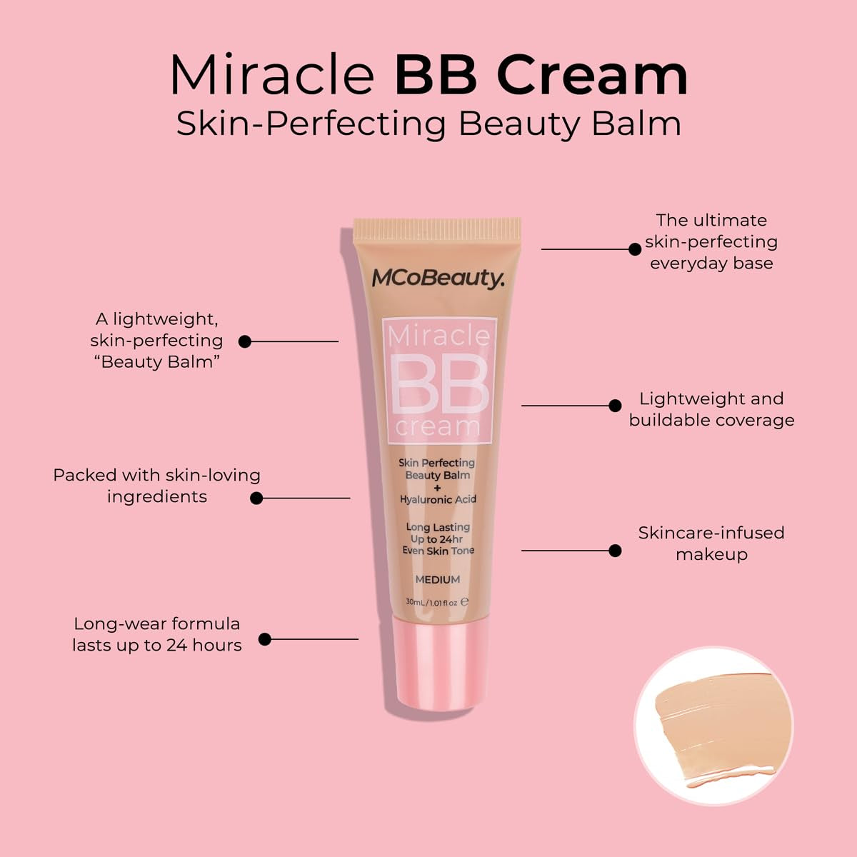 Miracle BB Cream - Medium: Achieve Effortless Radiance with Skin-Perfecting Coverage, Vegan & Cruelty-Free