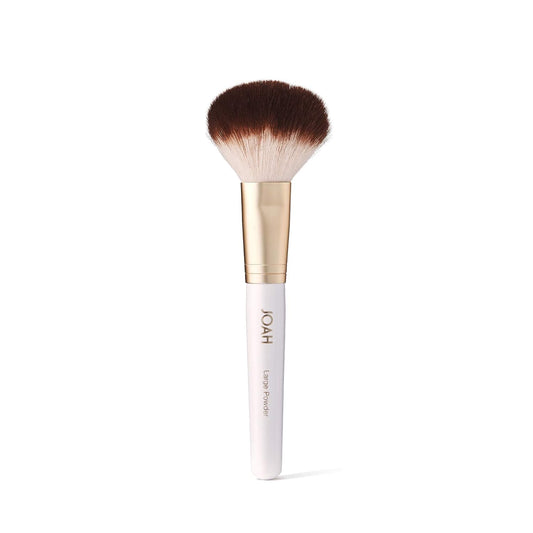 Experience Flawless Makeup Application with Our Large Blending Powder Brush - 100% Synthetic Bristles for Perfectly Blended Foundation, Blush, Bronzer & Setting Powder - Elegant White Wand with Black Tip